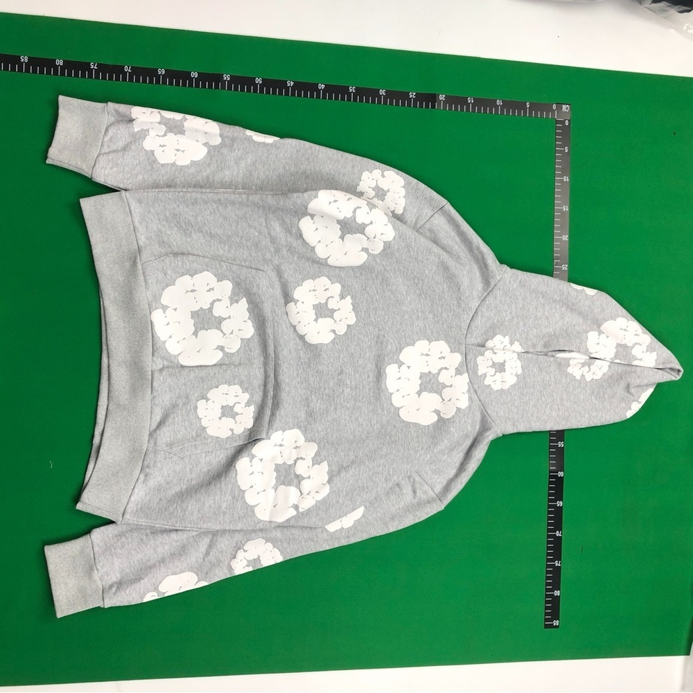 Grey denim tears hoodie